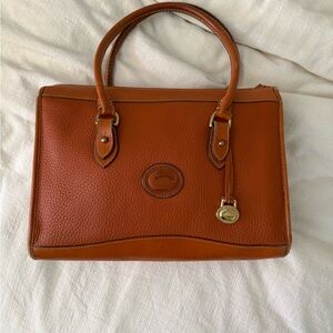 Dooney & Bourke Cognac Pebbled Leather Satchel